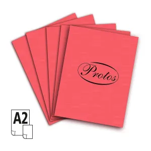 Protos A2 hellrot 160g 20k 430mm x 610mm