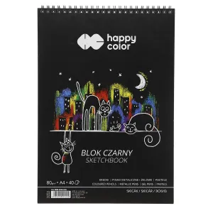 Happy Color Kunstblock schwarz A4 80g 40k (HA 3808 2030-K40)