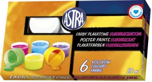 Astra fluoreszierende Plakatfarben Farbe: Mix 10ml 6 Farben.