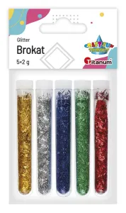 Titanum Craft-Fun Series Glitzerstränge metallic 5 Farben. (BNM5)