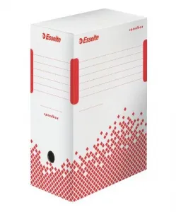 Esselte SPEEDBOX Archivbox - weiß/rot 150mm x 350mm x 250mm (623909)