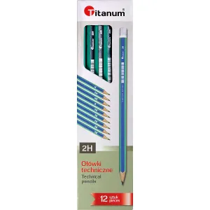 Titanum Bleistift ohne Radiergummi 2H 2H (AS034B)