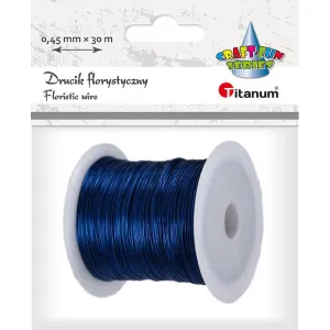 Titanum Craft-Fun Serie Blumendraht 0,45mm x 30m blau (PJ499)