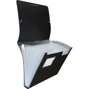 PP Titanum A4-Ordner mit Gummiband 13 Fächer schwarz (TPO12BC)
