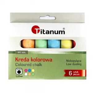 Titan-Farbkreide 6 Stück, rund Ø 25 mm