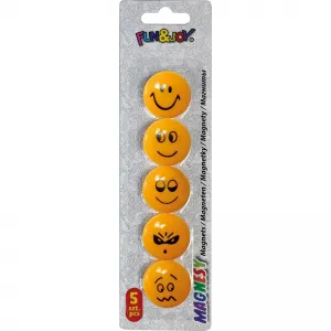 Fun&Joy Smiley Rundmagnet - orange ø 29mm