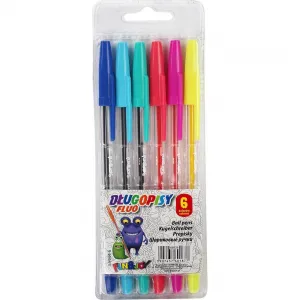 Titanum fluo Kugelschreiber Set 6 Farben