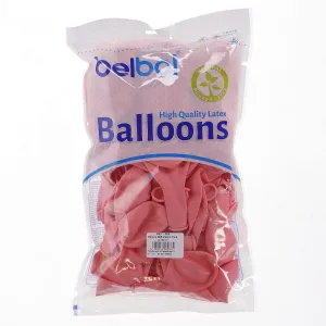 Partydeco Pastell Gummiballon 100 Stück rosa hell 12 Zoll (12P-004)