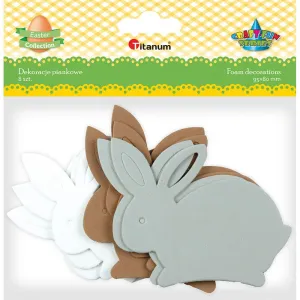 Titanum Craft-Fun Serie Schaumstoff Ornament Hasen 8 Stück (E17)