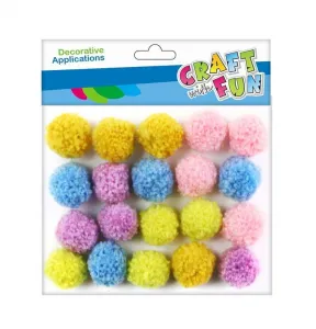 Craft with Fun Bommeln Mix 20 Stück (463469)