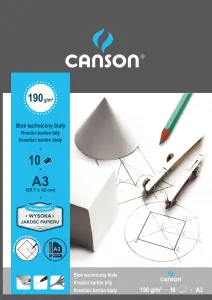 Canson technischer Block A3 weiß 190g 10k 297mm x 420mm (100554887)