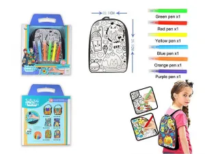 Icom Kinder-Kreativ-Rucksack-Malset mit Stiften (EA019408)