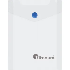 PP Titanum A6 vertikale Umschlagmappe weiß transparent (TKV6CL)