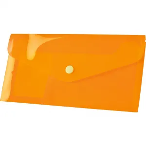 Tetis Kunststoff-Clip-Mappe pp Umschlag DL Farbe: orange 140 mic. 110mm x 220mm (BT612-P)
