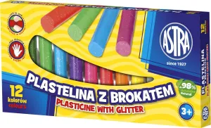 Astra Plastilin 12 Farben Glitter Mix (303107001)
