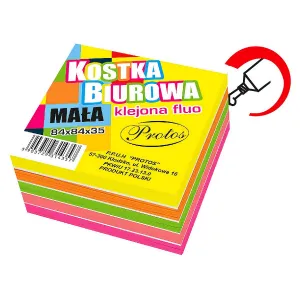 Protos Klebepapierwürfel fluo Farbe - Mix 84mm x 84mm x 35mm