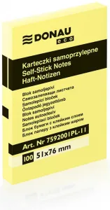 Donau Eco Haftnotizen gelb 100k 51mm x 76mm (7592001PL-11)