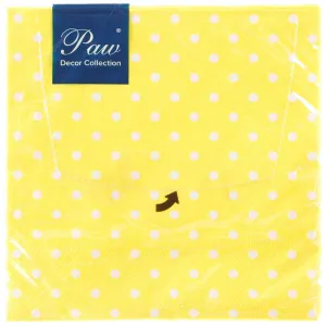 Paw Lunch-Servietten - gelb 330mm x 330mm (SDL066017)