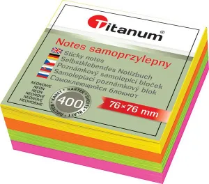 Titanum mix fluo Haftnotizen 400k 76mm x 76mm (YGSF-02)