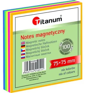 ELEKTROSTATISCHES NOTIZBUCH 75 X 75 MM 100 BLATT MISCHFARBEN
