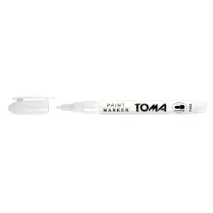 Toma Ölmarker weiß, weiß 2,5 mm Rundspitze (TO-440 7 2)