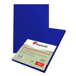 Titanum Kunstledereinband Karton A4 - blau 250g