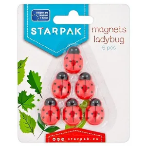 Starpak Marienkäfer Magnet - rot 15mm x 25mm (438886)