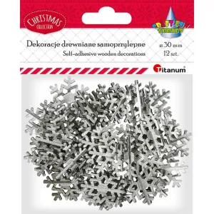 Titanum Craft-Fun Series Holzornament selbstklebende Schneeflocke (5724)