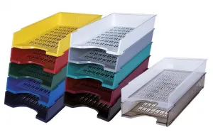Donau durchbrochene Ablageschublade - gelb 256mm x 70mm x 370mm (7470001-11)