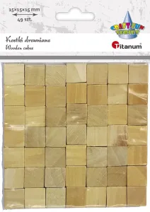 Titanum Craft-Fun Series Holzornament Holzwürfel 15x15mm 49St.
