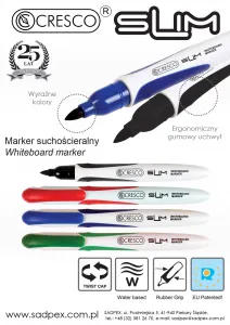 Cresco Slim Trockenlöschstift, 4 Farben, 1,0-2,0 mm Rundspitze (270040)