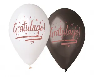 Premium Helium-Gummiballon Glückwünsche 5er Mix (GMS120/797)
