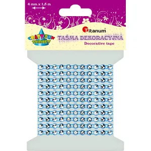 Titanum Craft-Fun Serie Dekoband mit Kristallen blau 4mm 1.5m (0.4x150cm)