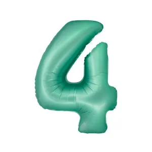 Godan Folienballon gefrostet Nummer 4, mint (CH-SMT4)