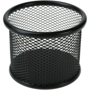 Titanum Metall Büroklammerhalter Höhe 7 cm, Ø 9 cm schwarz (M-551B)