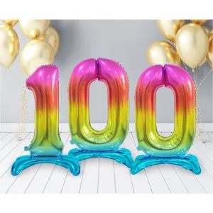 Godan Beauty&Charm Gummiballon Regenbogen stehende Nummer 750mm 30cal (BC-ASTO)