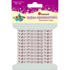 Titanum Craft-Fun Serie Dekoband mit Kristallen rosa hell 4mm 1,5m (0,4x150cm)