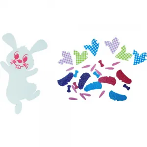 Titanum Craft-Fun Serie Schaumstoff Ornament Hasen für Kleidung 6 Stück (E13)