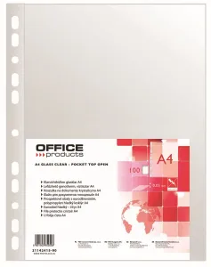 Office Products Kristall A4 Dokumentenhüllen Farbe: klar Typ U 50 mic. (21142415-90)