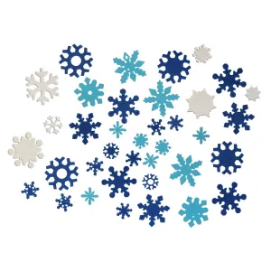 Titanum Craft-Fun Series Schaumstoff Ornament Schneeflocken 60 Stück (YFXS100)