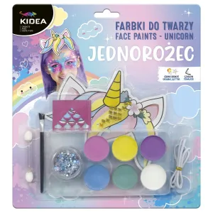 Derform kidea Einhorn Gesichtsfarbe 6 Farben. (FDTZUKA)