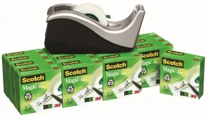 Scotch Magic Büroklebeband Rollensatz + Zuführung 19mm 33m (3M-70005258358)