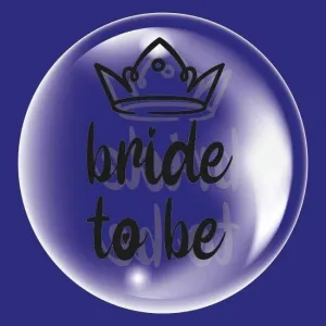 Tuban transparenter schwarzer Folienballon Bride to be (TB3628)