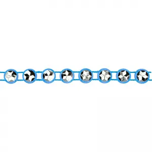 Titanum Craft-Fun Serie Dekoband mit Kristallen blau 4mm 1.5m (0.4x150cm)