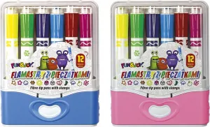 Fun&Joy runder Marker mit Stempeln in 12 Farben (FJGCP20501-12)