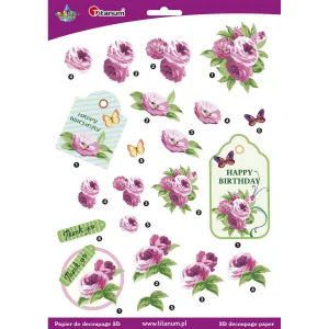 Titanum Craft-Fun Serie Decoupage Zubehör 3D Dekorationspapier (22006)
