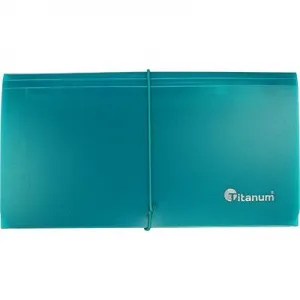 PP Titanum DL Aktenordner mit Gummiband 13 Fächer türkis (TDL12GR)