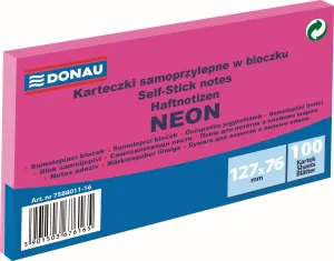 Donau Neon rosa Haftnotizen 100k 127mm x 76mm (7588011-16)