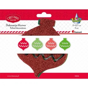 Filz-Ornament Titanum Craft-Fun Serie Filzkugel 6 Stück (5693b)