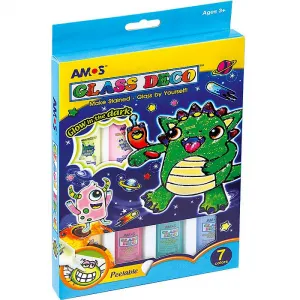 Amos Glasmalfarbe 22ml 6 Farben. (GD22P07R)